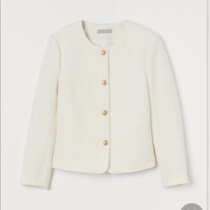 H&M Boucle Jacket with Gold Buttons